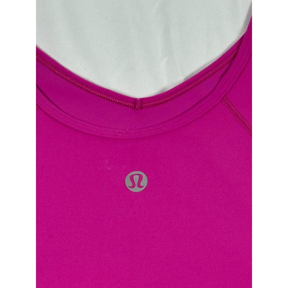 Lululemon Align T-Shirt Magenta Pink Scoop Neck Short Sleeve Yoga Top Size 4 - Picture 3 of 6